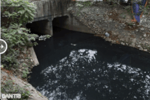 Hình ảnh so sánh thực tế sông Tô Lịch khi nước xanh thơ mộng và đen ô nhiễm