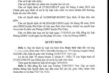 Buộc thôi việc giáo viên sờ vùng “nhạy cảm” của học sinh