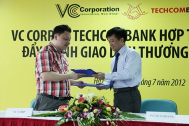 VC corp và Techcombank đẩy mạnh giao dịch thương mại điện tử