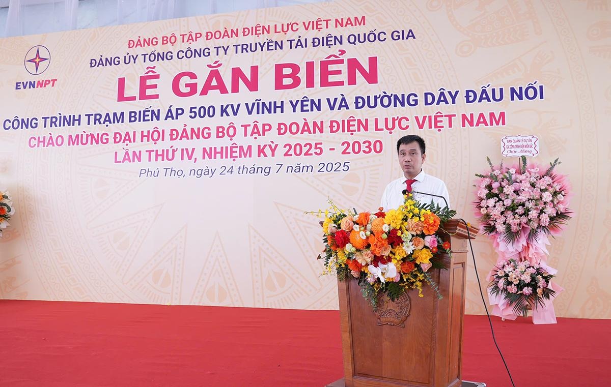 Gắn biển công trình Trạm biến áp 500kV Vĩnh Yên và đường dây đấu nối - 3