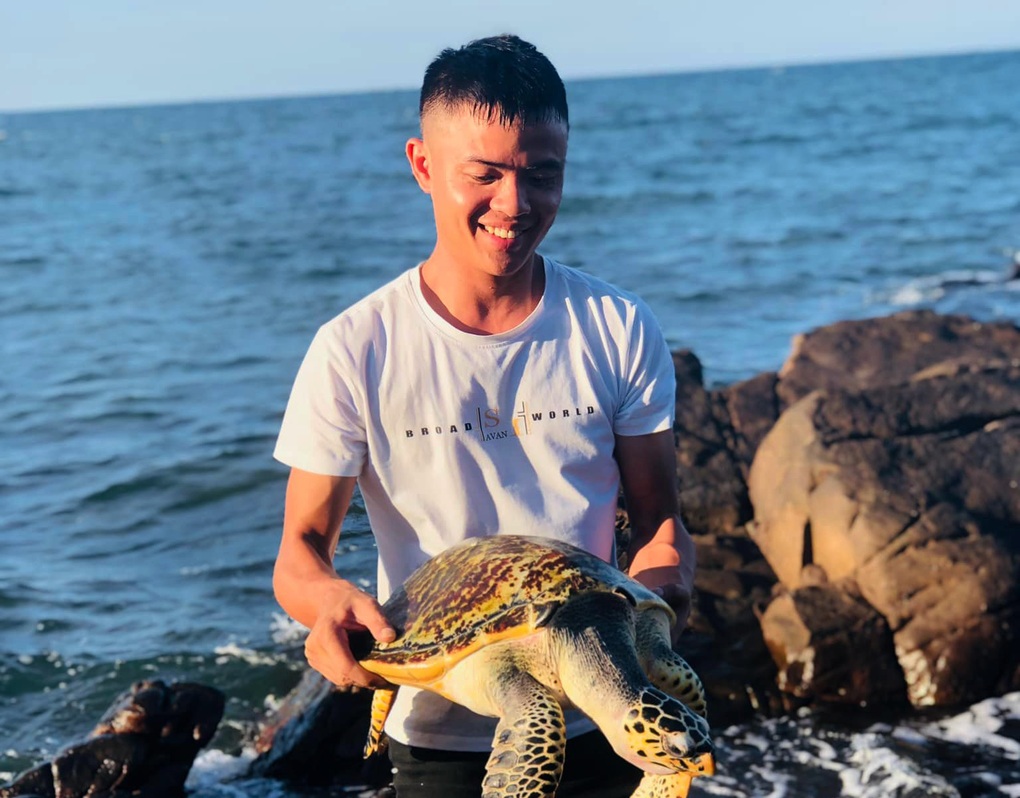 Chủ nhà hàng mua rùa quý thả lại về biển - 2 Chủ nhà hàng mua rùa quý thả lại về biển - 2