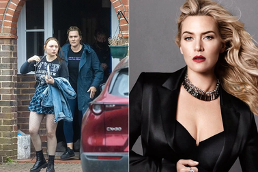 Hình ảnh hiếm về Kate Winslet và con gái trên phim trường