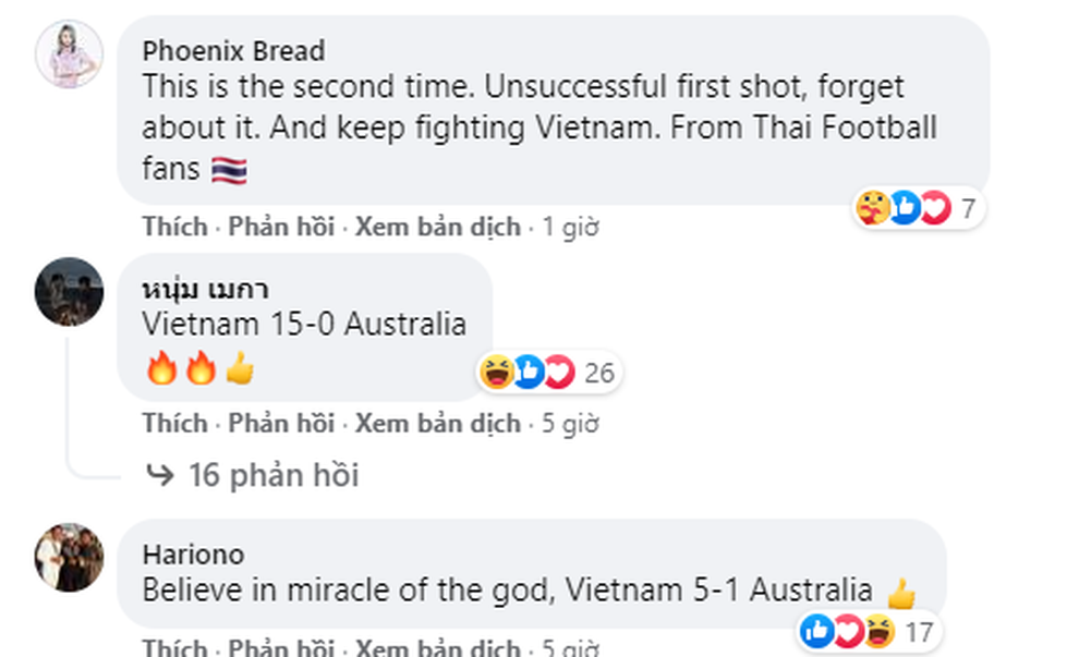 CĐV Đông Nam Á đặt niềm tin vào khả năng tuyển Việt Nam thắng Australia - 2 CĐV Đông Nam Á đặt niềm tin vào khả năng tuyển Việt Nam thắng Australia - 2