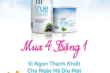 Chương trình quà tặng “Mua 4 tặng 1” với sữa chua TH True Yogurt
