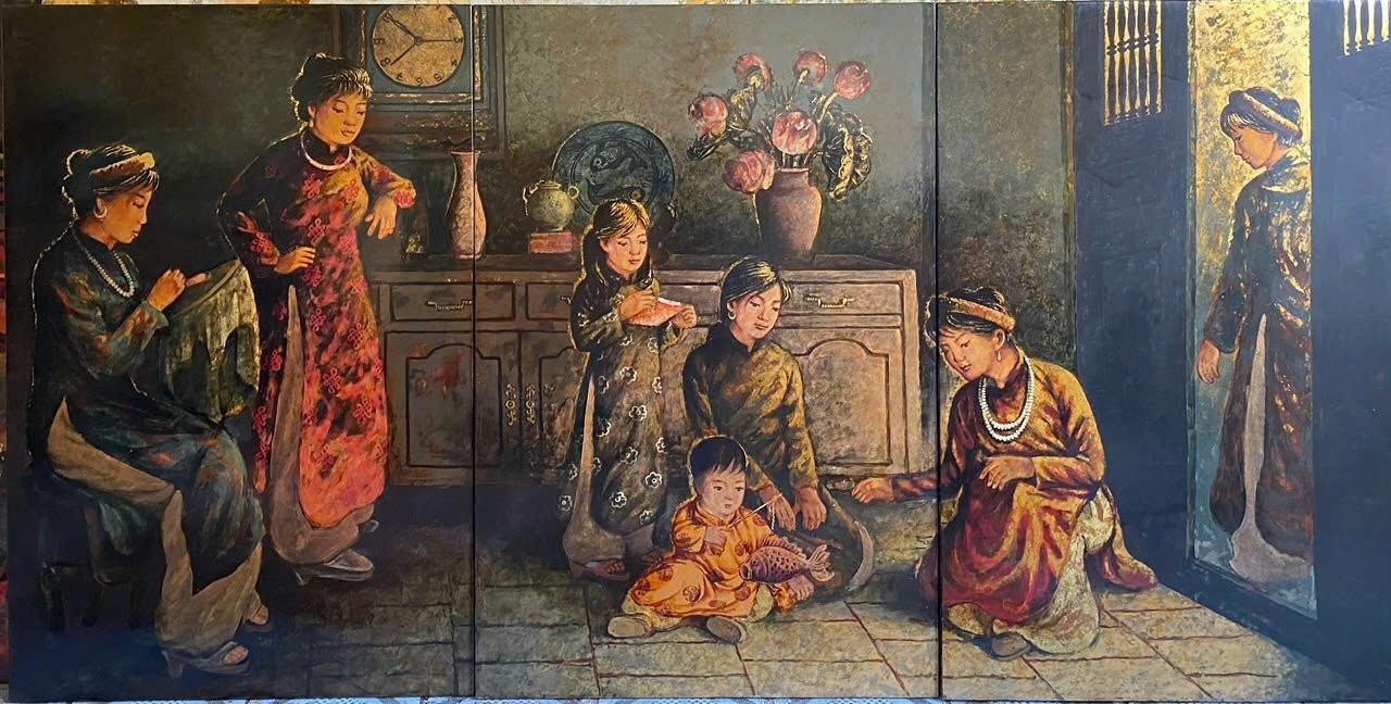 Forntida flickor i målningar av konstnären Nguyen Thanh Hai - 1 Thiếu nữ xưa trong tranh của họa sĩ Nguyễn Thanh Hải - 1