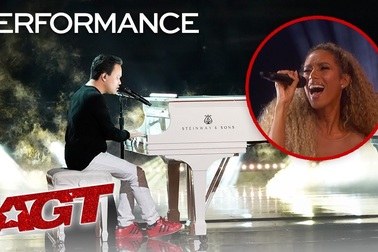 Kodi Lee song ca với nữ ca sĩ Leona Lewis trước khi kết quả được công bố