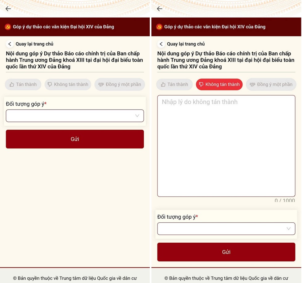 Hướng dẫn cách góp ý dự thảo Văn kiện Đại hội XIV của Đảng thông qua VNeID - 3