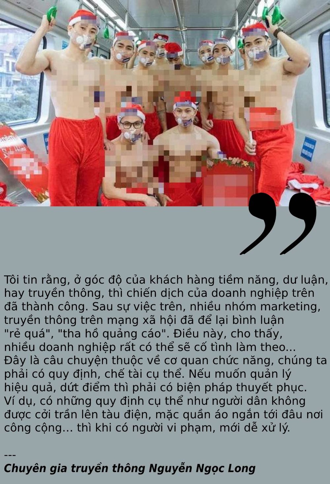 Chuyện nhóm thanh niên cởi trần quảng cáo trên tàu điện nóng nhất tuần - 1 Chuyện nhóm thanh niên cởi trần quảng cáo trên tàu điện nóng nhất tuần - 1