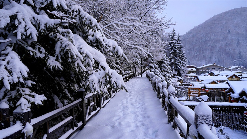 Cảnh đẹp như mơ ở thị trấn tuyết phủ dày - 1 Cảnh đẹp như mơ ở thị trấn tuyết phủ dày - 1