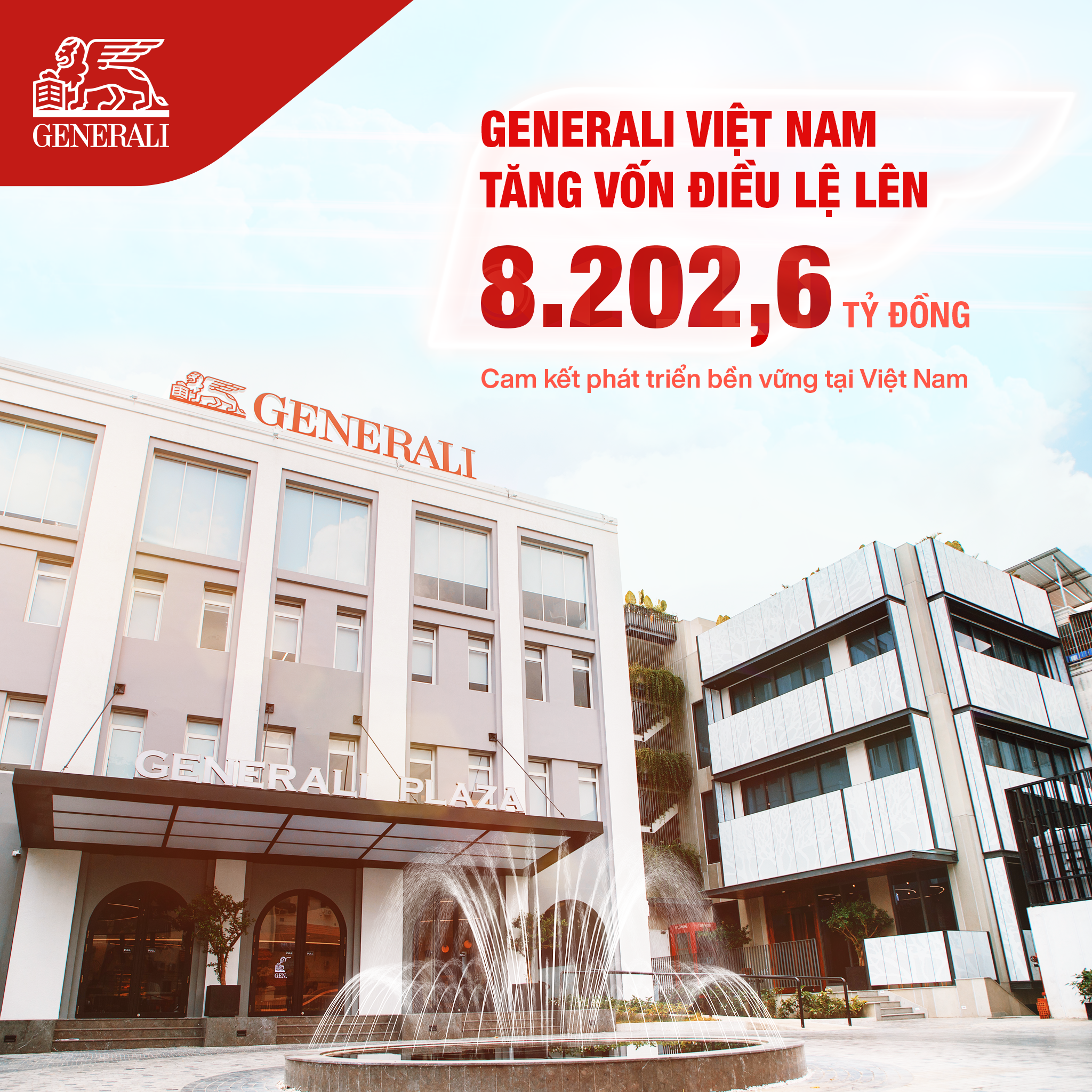 Generali Việt Nam tăng vốn điều lệ lên hơn 8.200 tỷ đồng - 1 Generali Việt Nam tăng vốn điều lệ lên hơn 8.200 tỷ đồng - 1
