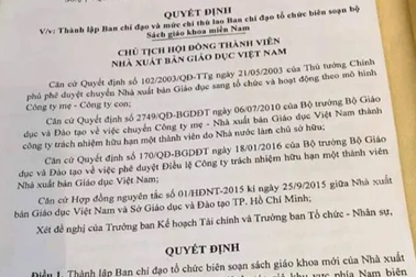 NXB Giáo dục chi thù lao biên soạn SGK cho lãnh đạo Sở GD-ĐT TPHCM