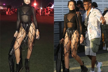 Shanina Shaik mặc táo bạo đi xem ca nhạc