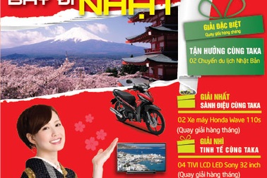 Cơ hội du lịch Nhật Bản cùng Taka "Cào tem ngay - Bay đi Nhật"