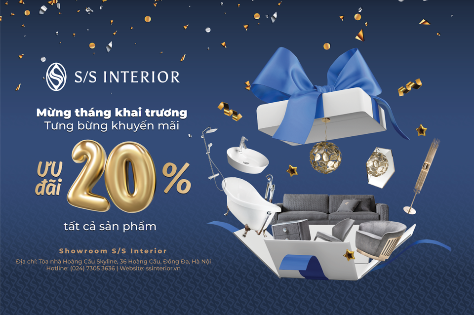 Nội thất S/S Interior ưu đãi lớn nhân dịp khai trương showroom tại Hà Nội - 1 Nội thất S/S Interior ưu đãi lớn nhân dịp khai trương showroom tại Hà Nội - 1