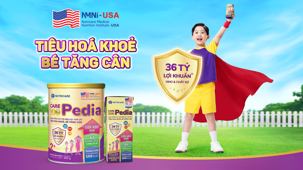 Care 100 Pedia - Dinh dưỡng chuyên biệt hỗ trợ tiêu hóa khỏe, bé tăng cân - 2 Care 100 Pedia - Dinh dưỡng chuyên biệt hỗ trợ tiêu hóa khỏe, bé tăng cân - 2