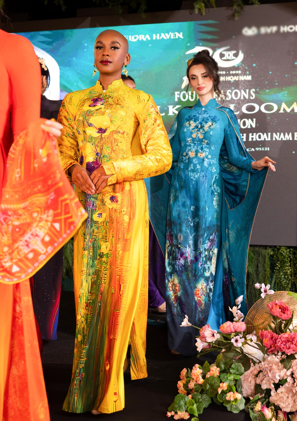 Nhiều người mẫu quốc tế diện áo dài của NTK Đỗ Trịnh Hoài Nam tại Mỹ - 3