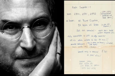 Mảnh giấy có chữ viết tay của Steve Jobs được đấu giá hơn 175.000 USD