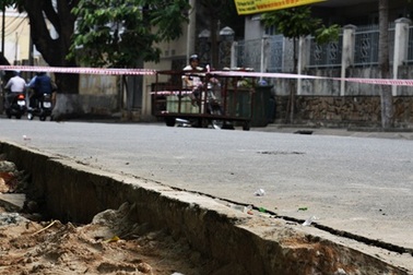 ĐH Đà Nẵng chuyển điểm trường thi ĐH, CĐ do sự cố sụt lún