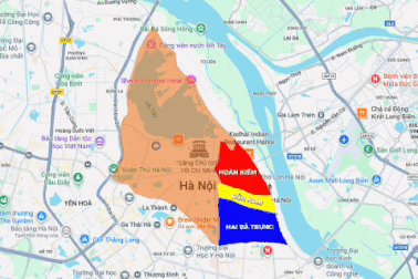 Bản đồ thí điểm cấm xe máy xăng vành đai 1 và trăn trở của người dân Thủ đô
