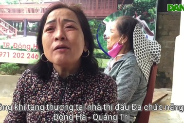 Không khí tang thương tại nhà thi đấu Đa chức năng TP Đông Hà - Quảng Trị.