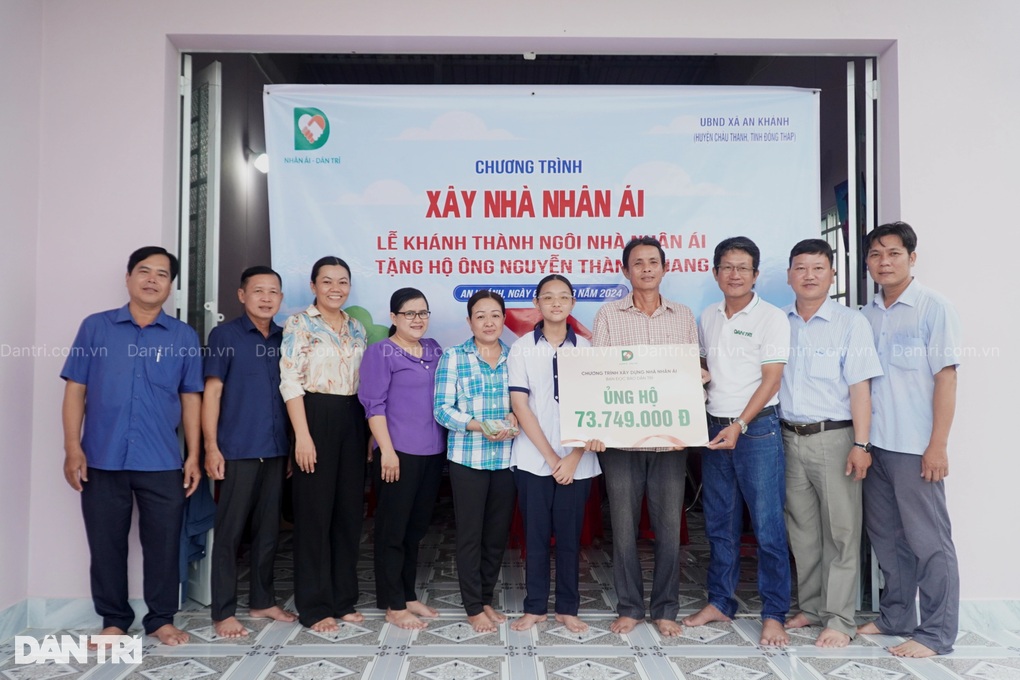 Báo Dân trí khánh thành 2 ngôi nhà Nhân ái ở Đồng bằng sông Cửu Long - 4 Báo Dân trí khánh thành 2 ngôi nhà Nhân ái ở Đồng bằng sông Cửu Long - 4