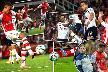 Arsenal chia điểm cùng Tottenham