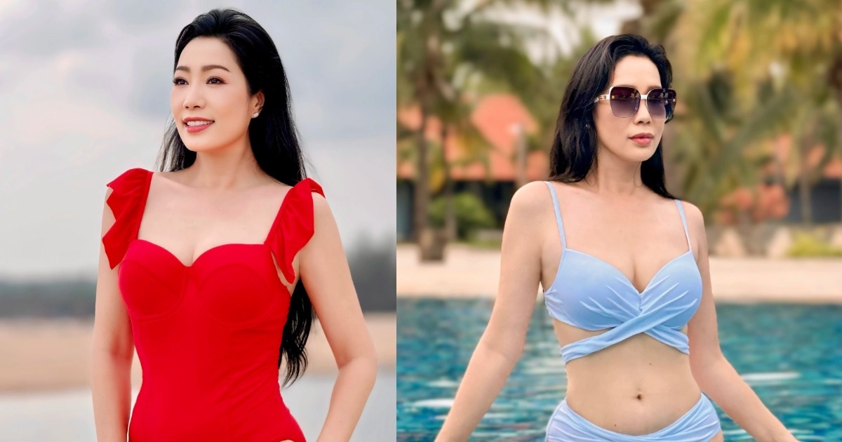 Tuổi tác chưa bao giờ là yếu tố cản trở Á hậu Việt Nam 1994 khi diện bikini. 