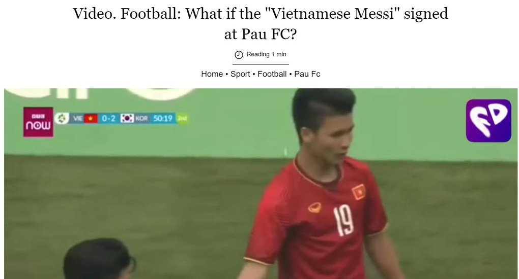 Thực hư thông tin Quang Hải gia nhập Pau FC - 1 Thực hư thông tin Quang Hải gia nhập Pau FC - 1