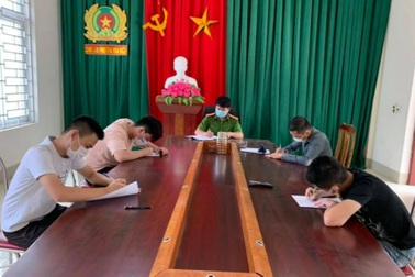 4 thanh niên nhậu giữa mùa dịch bị đề xuất phạt 60 triệu đồng