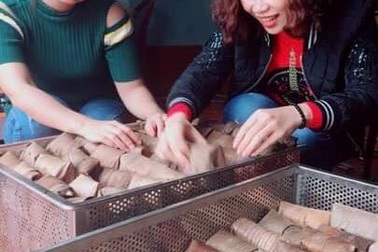 Làng bánh gai nức tiếng xứ Thanh rộn ràng vào Tết