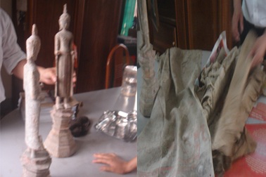 30 tượng người, cổ vật “náu” dưới gốc đa