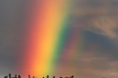 Độc lạ: Khoảnh khắc cầu vồng cực hiếm xuất hiện trên bầu trời