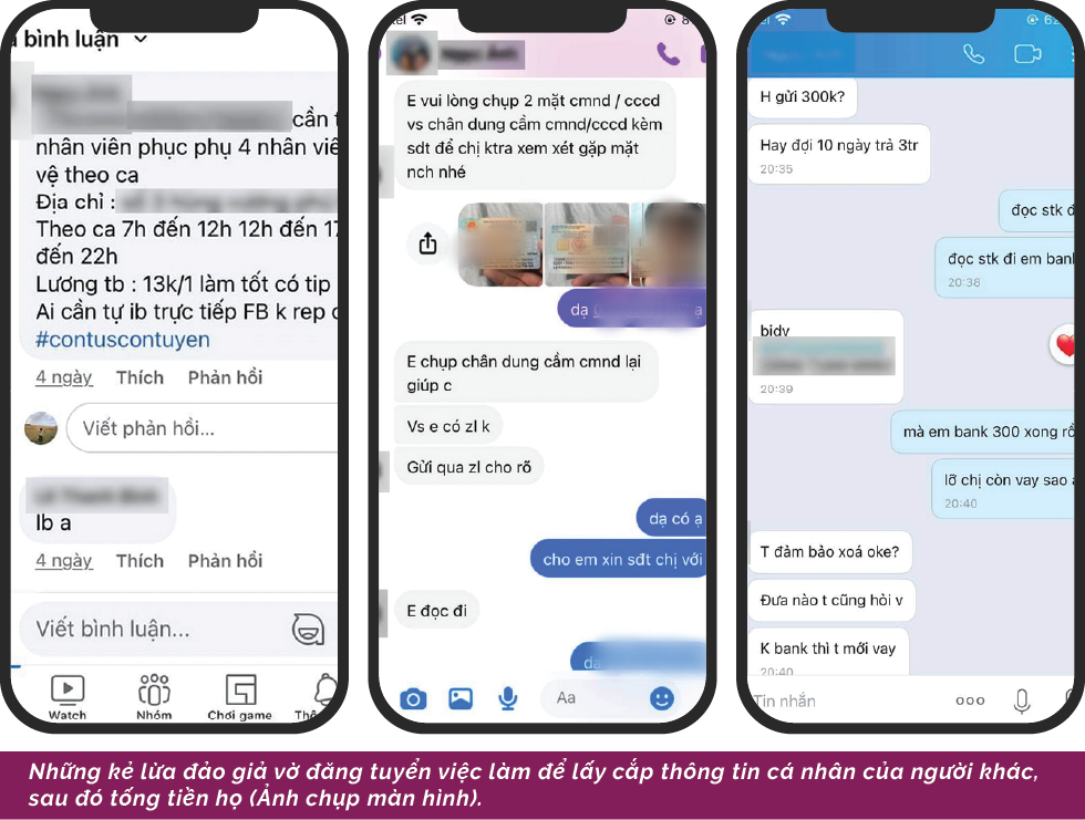 Những kẻ lừa đảo giả vờ đăng tuyển việc làm để lấy cắp thông tin cá nhân của người khác, sau đó tống tiền họ (Ảnh chụp màn hình). Những kẻ lừa đảo giả vờ đăng tuyển việc làm để lấy cắp thông tin cá nhân của người khác, sau đó tống tiền họ (Ảnh chụp màn hình).