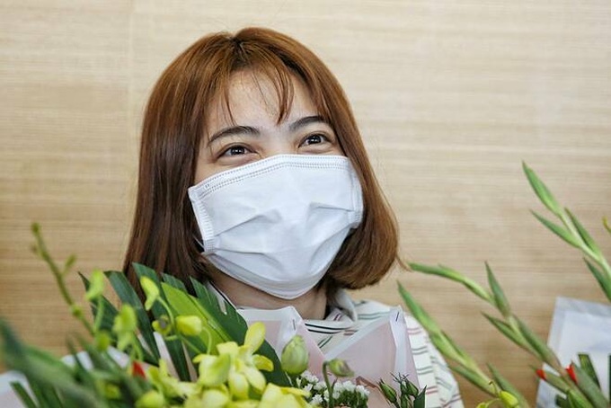 Bệnh nhân Nguyễn Thị Dự sau khi xuất viện vẫn đang được cách ly tại cơ sở y tế địa phương. Ảnh: Giang Huy