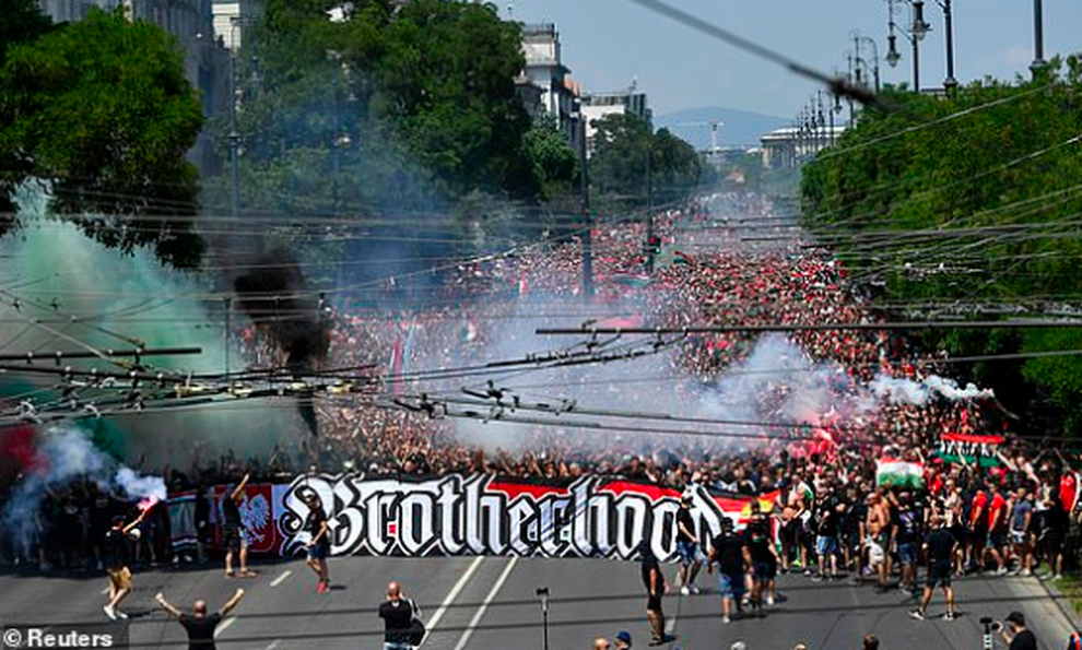 Bầu không khí rực lửa trên sân Puskas Arena trong ngày Hungary hòa Pháp - 4 Bầu không khí rực lửa trên sân Puskas Arena trong ngày Hungary hòa Pháp - 4