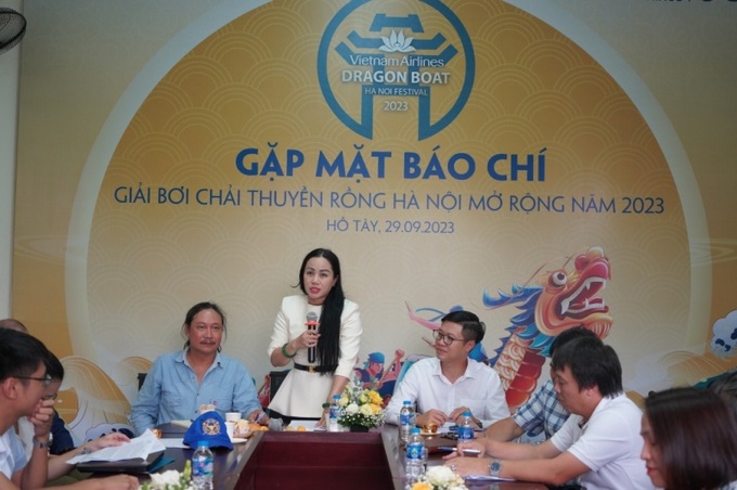Bà Phạm Thị Mỹ Hoa - Phó Giám đốc Sở Văn hoá và Thể thao Hà Nội phát biểu tại sự kiện.