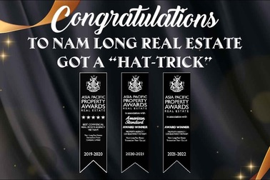 Sàn Nam Long nhận giải thưởng quốc tế lần 3