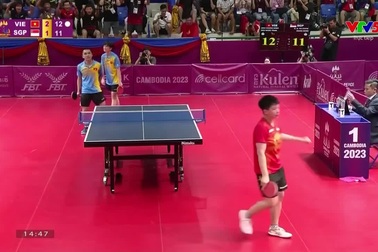 Trần Mai Ngọc và Đinh Anh Hoàng giành HCV đôi nam nữ SEA Games 32