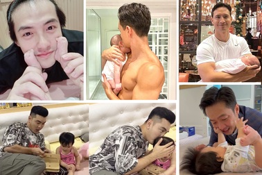 Kim Lý, Cường Đôla, Ông Cao Thắng khoe ảnh bên thiên thần nhỏ