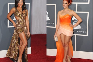 Người đẹp khoe dáng trên thảm đỏ Grammy