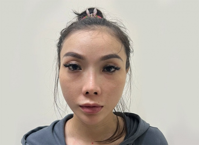Đối tượng Nguyễn Thị Kim Yến tại cơ quan Công an.