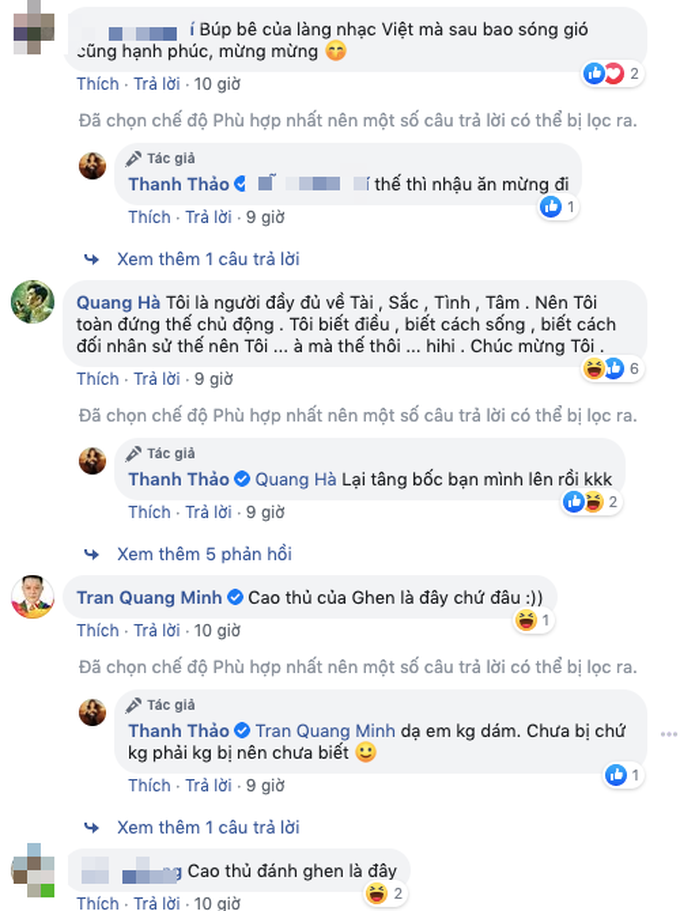 Thanh Thảo lần đầu tiết lộ chiêu đánh ghen chẳng giống ai, Quang Hà, Quang Minh cùng đồng loạt khán giả phải tâm phục khẩu phục - Ảnh 3. Thanh Thảo lần đầu tiết lộ chiêu đánh ghen chẳng giống ai, Quang Hà, Quang Minh cùng đồng loạt khán giả phải tâm phục khẩu phục - Ảnh 3.