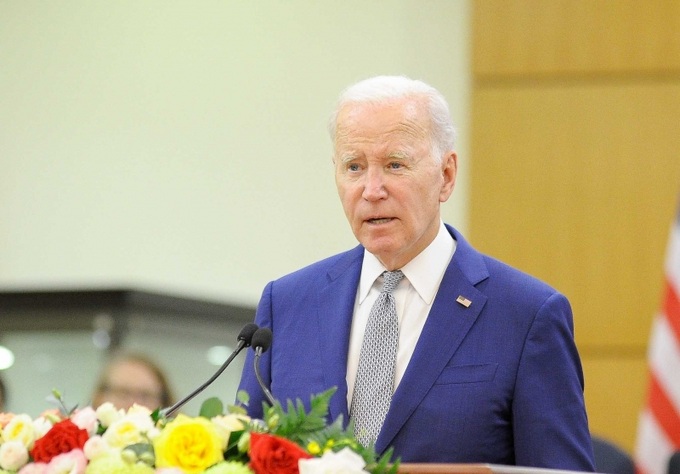 Tổng thống Joe Biden phát biểu với báo chí.