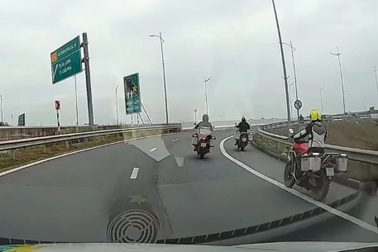 Xác minh đoàn mô tô phân khối lớn đi vào cao tốc Hải Phòng - Móng Cái