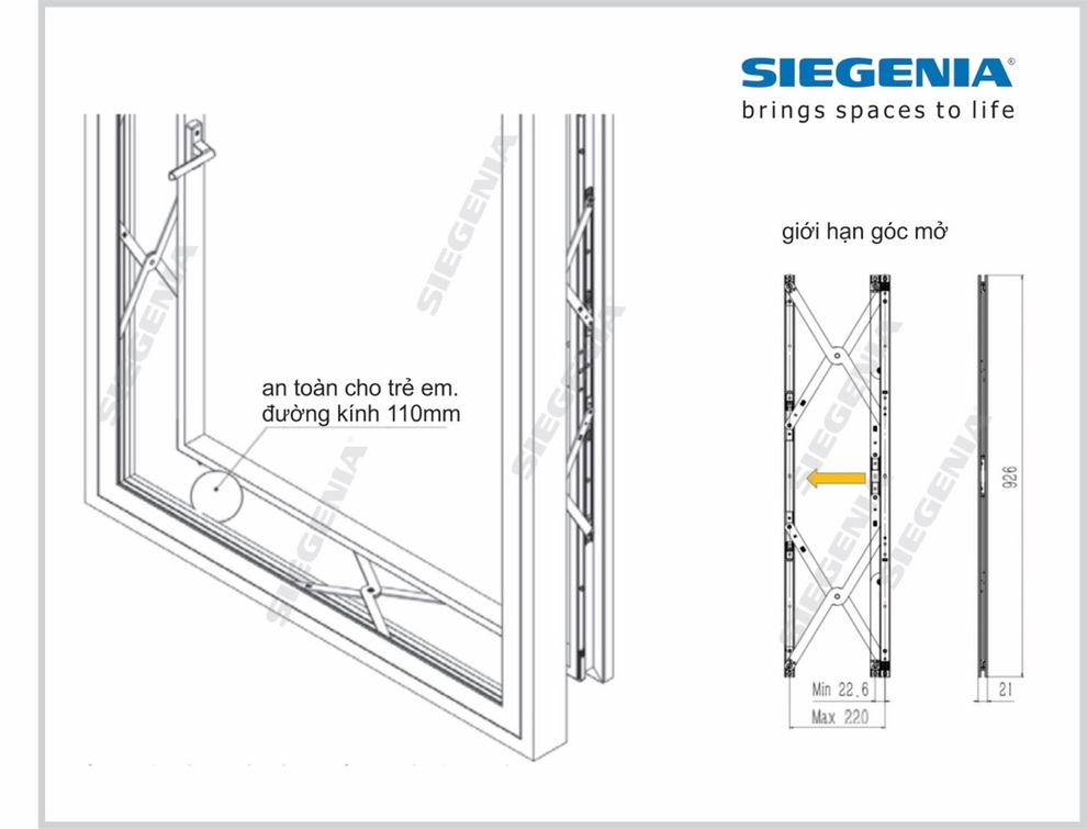 Tiện ích lớn với bản lề cửa sổ đẩy phẳng 4 chiều Siegenia - 4 Tiện ích lớn với bản lề cửa sổ đẩy phẳng 4 chiều Siegenia - 4
