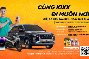 Kixx tri ân khách hàng với chương trình tặng quà trị giá một tỷ đồng