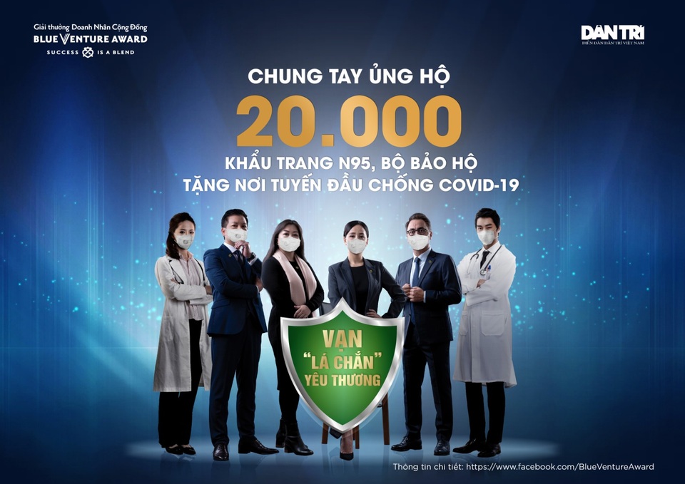Giải thưởng Doanh Nhân Cộng Đồng đồng hành cùng “Vạn lá chắn yêu thương - 1 Giải thưởng Doanh Nhân Cộng Đồng đồng hành cùng “Vạn lá chắn yêu thương - 1