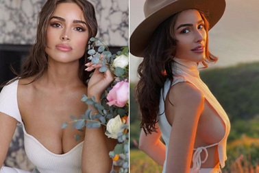 Hoa hậu hoàn vũ diện áo trễ nải