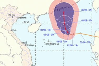 Bão số 6 gây gió giật cấp 9, 10 trên biển Đông