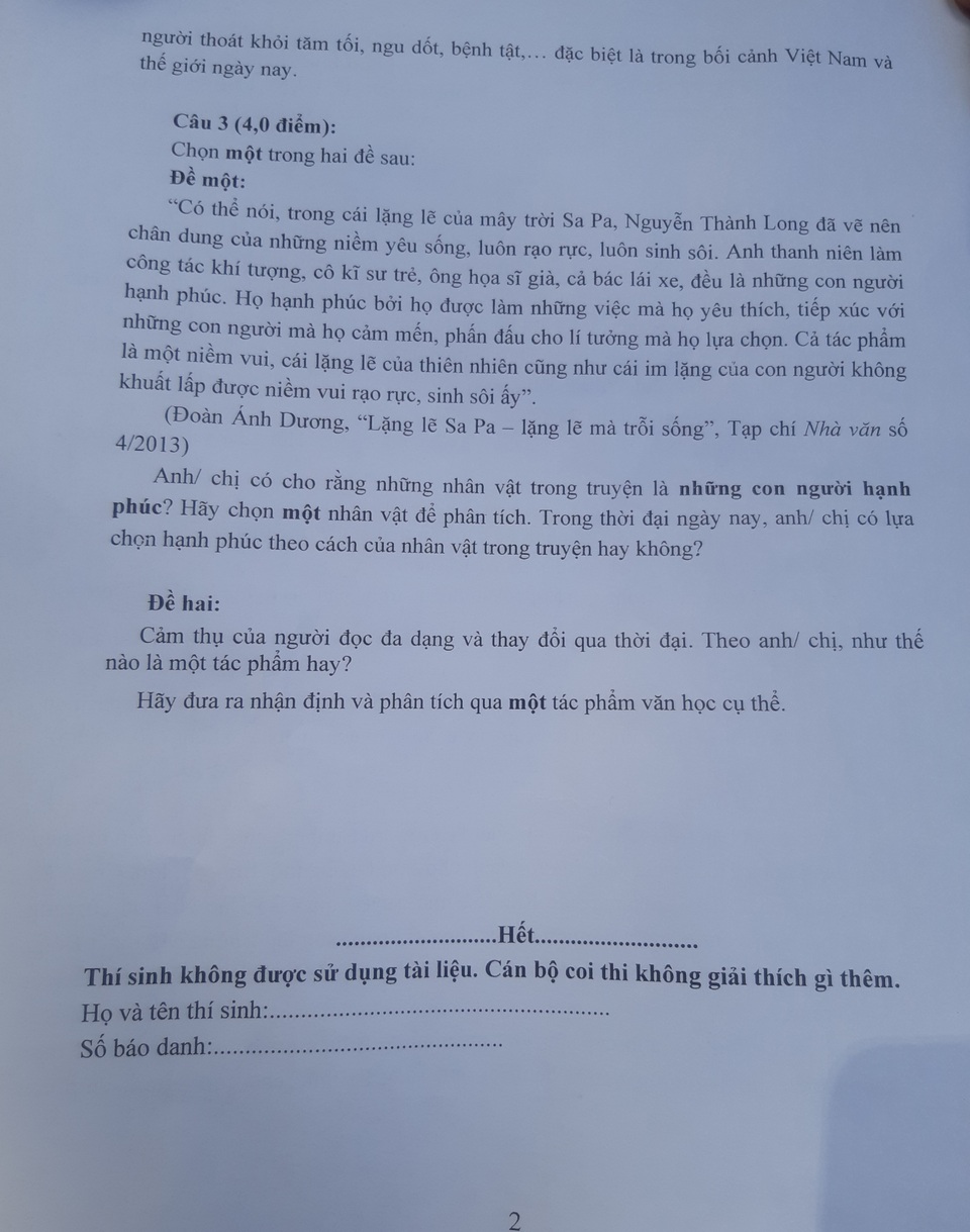 Đề Văn lớp 10 Phổ thông Năng khiếu bàn về nhà trí thức không biên giới - 3